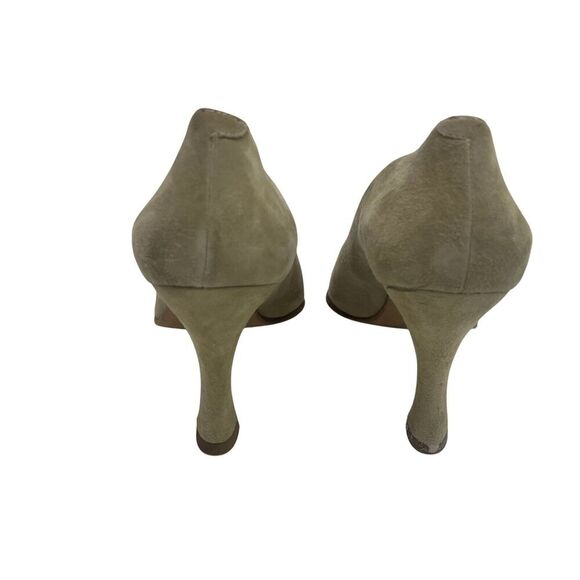 Enzo Angiolini Suede Leather Pointed Toe High Heel Shoes Pump Tan Beige Size 9 - Picture 5 of 8